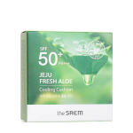  THE SAEM Кушон солнцезащитный jeju fresh aloe cooling cushion natural baige spf50+ pa++++, 12 г