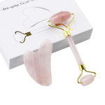  GUASHA Набор нефритовый (роллер 14*5,5 см,скребок 5*9см) anti-aging facial massage gift set, 2 шт