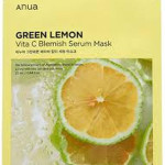  ANUA Маска тканевая с цитрусовыми экстрактами green lemon vita c blemish serum mask, 25 мл