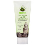 WELCOS Пенка с экстрактом алоэ для лица jeju natural aloe cleansing foam, 120 г