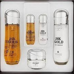  JIGOTT Набор средств омолаживающий с золотом signature 24k gold essential skin care 3 set 
