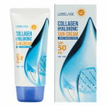  LEBELAGE Крем солнцезащитный collagen hyaluronic sun cream spf 50+ pa+++, 70 мл