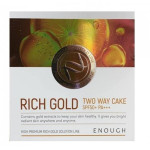  ENOUGH Пудра 21+запасной блок с золотом rich gold two way cake, 26 г