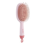  SOLOMEYA Расческа массажная с отверстиями для джиббитсов hair brush pink, 1 шт