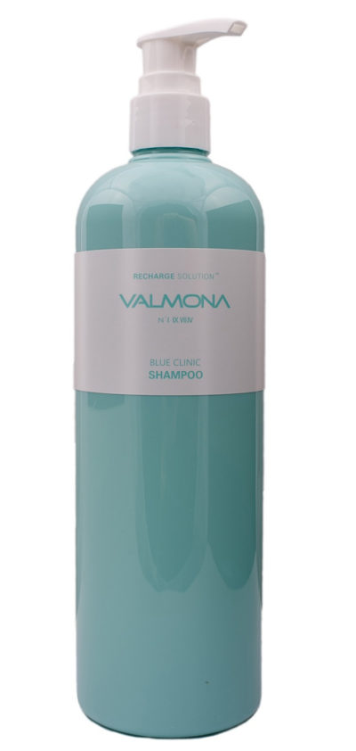 VALMONA Шампунь увлажняющий с морскoй водой recharge solution blue clinic shampoo, 480 мл