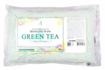 ANSKIN Маска альгинатная с экстрактом зеленого чая green tea modeling mask refill, 240 г