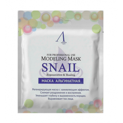 ANSKIN Маска альгинатная с муцином улитки snail modeling mask refill, 25 г