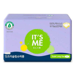 IT'S ME Прокладки ночные slim organic cotton pads superlong, 6 шт