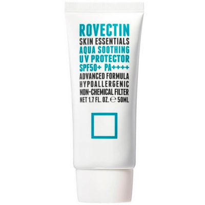 ROVECTIN Солнцезащитный крем skin essentials aqua soothing uv protector spf50+ pa++++, 50 мл