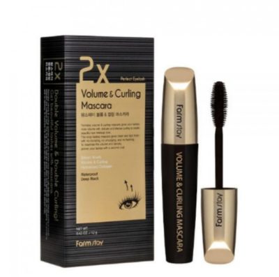 FARM STAY Тушь для ресниц объем и подкручивание 2x perfect eyelash volume&curling mascara, 12 г