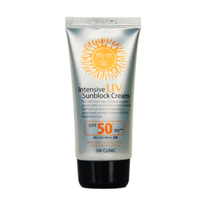 3W CLINIC Крем солнцезащитный для лица intensive uv sun block cream, 70 мл