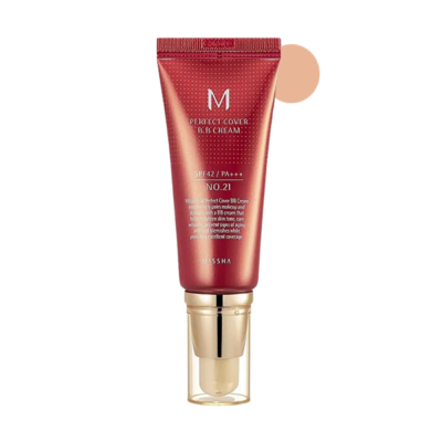 MISSHA ББ-крем №21 многофункциональный m perfect cover bb cream spf42 pa+++, 50 мл