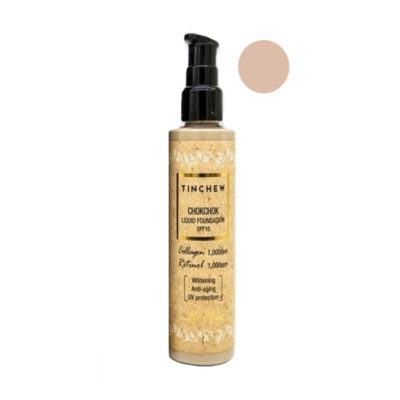 TINCHEW Тональный крем №21 увлажняющий с коллагеном chokchok liquid foundation spf15, 110 г