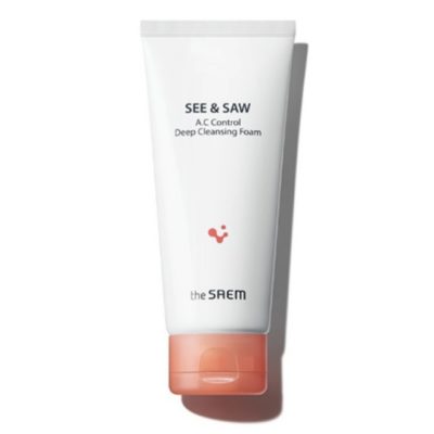 THE SAEM Пенка для контроля жирности кожи лица see & saw a.c control deep cleansing foam, 120 мл