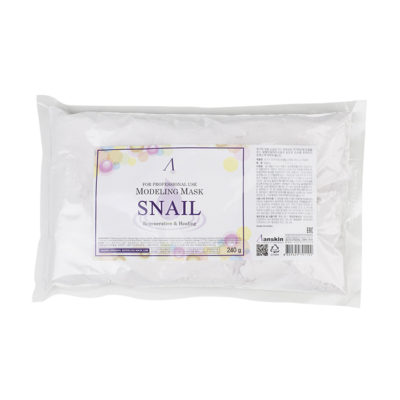 ANSKIN Маска альгинатная с муцином улитки snail modeling mask refill, 240 г