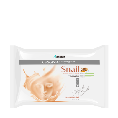 ANSKIN Маска альгинатная с муцином улитки snail modeling mask refill, 240 г