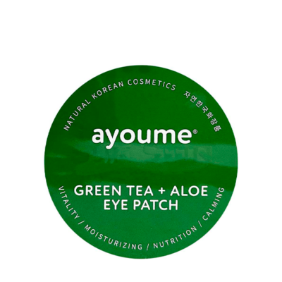 AYOUME Патчи с экстрактом алоэ и зеленого чая green tea + aloe eye patch, 60 шт