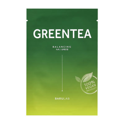 BARULAB Маска веганская с зелёным чаем the clean vegan green tea mask, 23 г