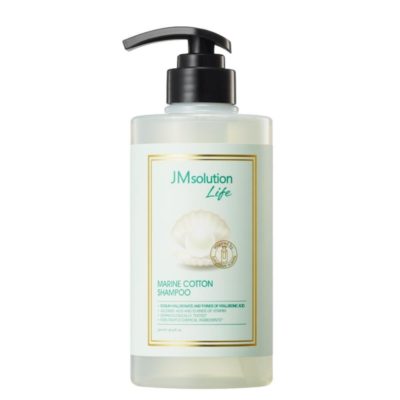 JM SOLUTION Шампунь увлажняющий минеральныйй life marine cotton shampoo, 500 мл