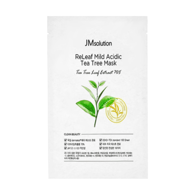 JM SOLUTION Маска противовоспалительная с чайным деревом releaf mild acidic tea tree mask, 30 мл