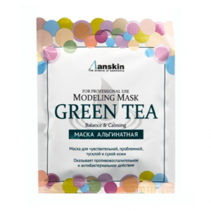ANSKIN Маска альгинатная с экстрактом зеленого чая green tea modeling mask refill, 25 г