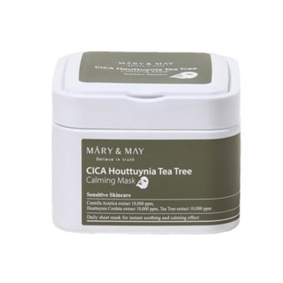 MARY&MAY Набор тканевых масок успокаивающие cica houttuynia tea tree calming mask, 30 шт