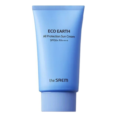 THE SAEM Крем солнцезащитный eco earth all protection sun cream spf50 pa++++, 50 мл