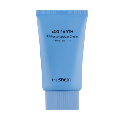 THE SAEM Крем солнцезащитный eco earth all protection sun cream spf50 pa++++, 50 мл