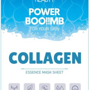 KEAUTY Маска тканевая для лица с коллагеном power boo!!mb collagen essence mask sheet, 20 мл