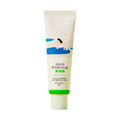 ROUND LAB Солнцезащитный крем birch juice moisturizing mild-up sunscreen spf 50+ pa++++, 50 мл