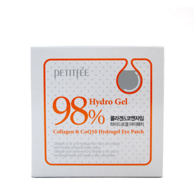 PETITFEE Патчи с коллагеном petitfee 98% collagen & coq10 hydrogel eye patch, 60 шт