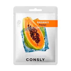 CONSLY Маска выравнивающая тон кожи с экстрактом папайи papaya radiance mask pack, 20 мл