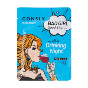 CONSLY Маска после вечеринки bad girl good skin after drinking night mask sheet, 23 мл