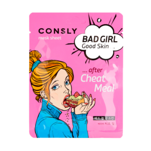 CONSLY Маска после читмила bad girl good skin after cheat meal mask sheet, 23 мл