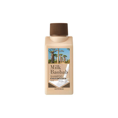 MILK BAOBAB Шампунь для волос с ароматом белого мускуса shampoo white musk travel edition, 70 мл