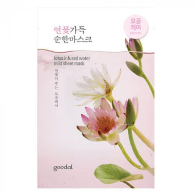 GOODAL Маска тканевая осветляющая lotus infused water mild sheet mask, 23 мл