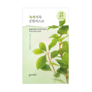 GOODAL Маска тканевая успокаивающая greentea infused water mild sheet mask, 23 мл