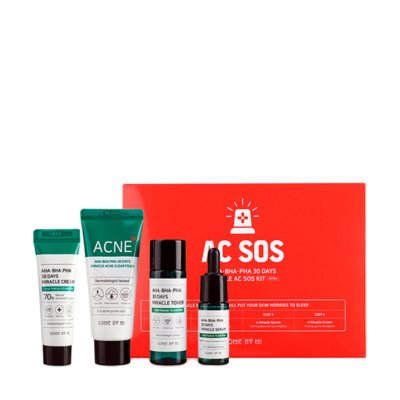 SOME BY MI Набор средств для проблемной кожи с кислотами aha-bha-pha 30 days miracle ac sos kit