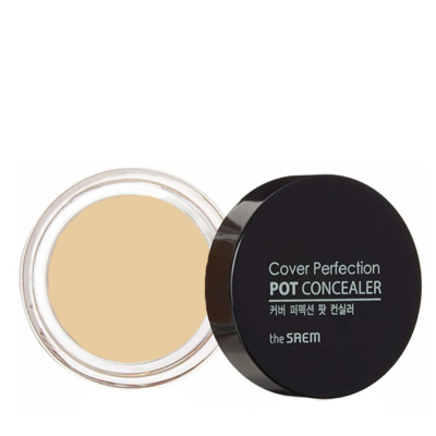 THE SAEM Консилер для маскировки недостатков кожи cover perfection pot concealer 01 clear beige, 4 г