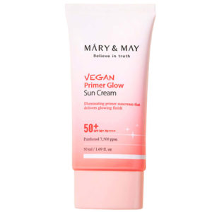MARY&MAY Солнцезащитный крем-праймер vegan primer glow sun cream spf 50+ pa++++, 50 мл