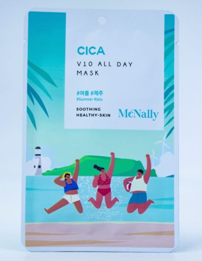 MCNALLY Маска тканевая с экстрактом центеллы v10 all day mask cica, 25 мл