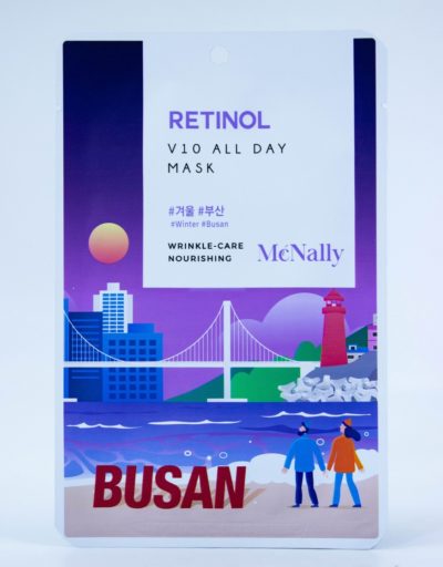 MCNALLY Маска тканевая с ретинолом v10 all day mask retinol, 25 мл