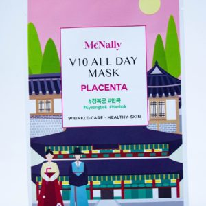 MCNALLY Маска тканевая с экстрактом плаценты v10 all day mask placenta, 25 мл