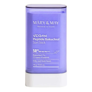 MARY&MAY Стик солнцезащитный с бакучиолом и пептидами vegan peptide bakuchiol sun stick spf50+, 18 г