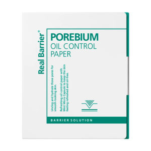REAL BARRIER Салфетки матирующие с мятой porebium oil control paper, 70 шт