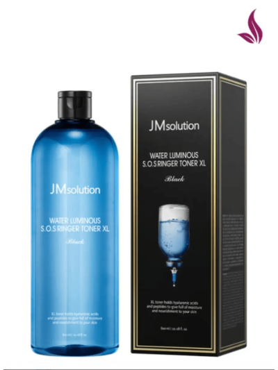 JM SOLUTION Тонер с гиалуроновой кислотой и пептидами water luminous sos ringer toner xl, 600 мл