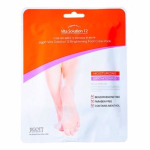 JIGOTT Маска-носочки увлажняющая vita solution 12 brightening foot care pack, 20 мл