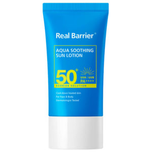 REAL BARRIER Лосьон солнцезащитный увлажняющий aqua soothing sun lotion spf 50+ pa++++, 50 мл