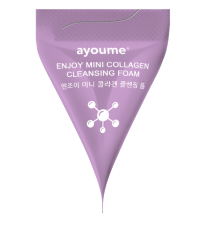 AYOUME Пенка для умывания коллагеновая enjoy mini collagen cleansing foam, 3 г