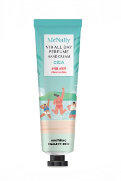 MCNALLY Крем для рук с экстрактом центеллы v10 all day perfume hand cream cica, 30 мл